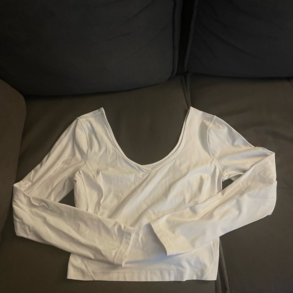 Lululemon Align Crop Long Sleeve *WHITE, size 8*